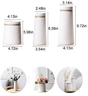 Vase en céramique blanche S fait main pour décoration de table