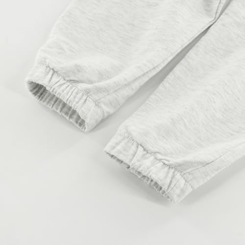 Image of Toddler Boys or Girls Fall Winter Outfits Long Sleeve Plain Crewneck Sweatshirt and Jogger Pants Set for 12 M- 13 Y