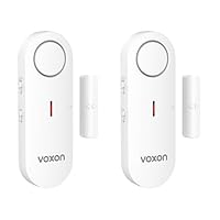 VOXON Türalarm, Fensteralarm Einbruchschutz, 2-in-1 Alarm/Türgong, 3-stufiger Lautstärkeregler, Alarmanlage Tür- und Fenstersensoren mit Sirene für Pool, Haus, Geschäft, Garage, Wohnung (2Pcs)