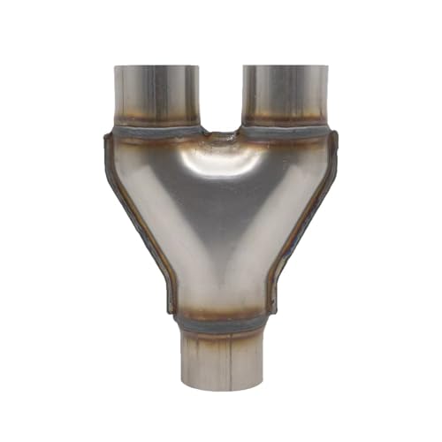 Embout d'échappement Y voiture acier inoxydable 409 double silencieux 51mm
