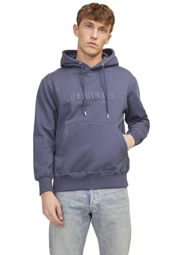 JACK & JONES Jorfrederiksberg Sudadera con Capucha Sn, Noche Sombra Azul, L para Hombre