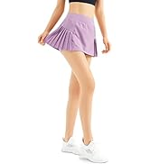 Kiench Mädchen Sportrock mit Hose Tasche Tennis Golf Skort Mini Faltenrock