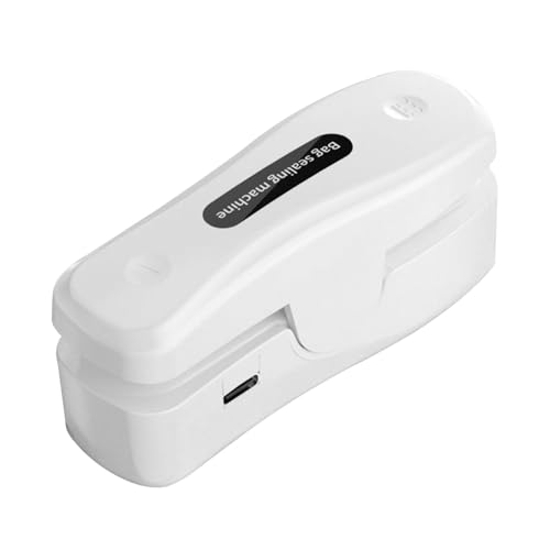 Resellador de bolsas de chips de mano: sellador de bocadillos pequeños recargable 2 en 1, máquina selladora de ahorro de alimentos, sellador de bolsas de bocadillos recargable | Sellador de alimentos
