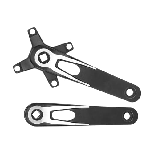 軽量スクエアテーパークランクセットチェーンホイールアルミニウム合金クランク自転車部品銀色の地形での使用のための軽量自転車クランク