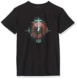 Einfarbiges Männer T-Shirt mit Front Print der us-amerikanischen rockband toto