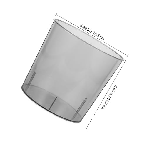 Caneca de basura pequeña gris de plástico para hogar y oficina miniatura 2