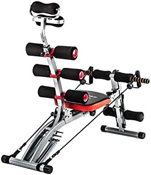 TechFit Maquina Abdominales Total Multi Crunch - Revolucionario Core Cruncher 6 en 1, Ideal para Tonificar y Entrenar los Músculos del Abdomen, Cintura, Espalda, Hombros y Piernas