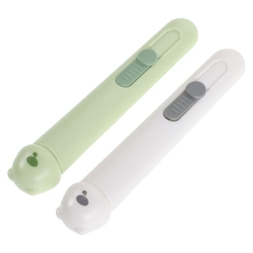 SOIMISS Enhebrador y Descosedor de Costura Diseño Oso, Herramientas Compactas para Manualidades y Acolchado, Set 2 Piezas Gris y Verde para Costura Artesanal y Hogar