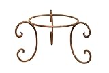 Biscottini Base para macetas de hierro forjado 38 x 38 x 20 cm – Soporte para maceta de hierro forjado – Base para macetas hecha a mano – Soporte para plantas de exterior e interior – Macetero de