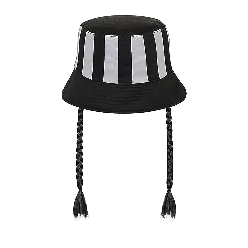 Wednesday Braid Children's Bucket Hat, Black, Black, Taille unique, Bucket Braid Beanie2