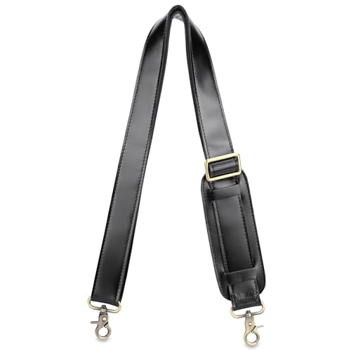 Image of Full Grain Leather Bag Strap Replacement - Adjustable Shoulder Strap for Messenger Briefcase Duffle Crossbody Bags