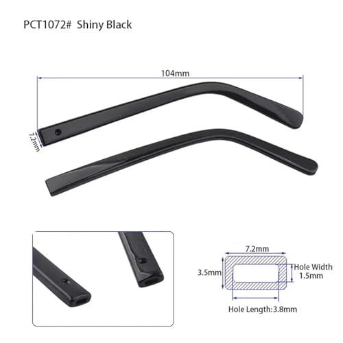 Puntas de patillas de gafas en plástico negro y marrón repuestos de reparación 10 pares 3
