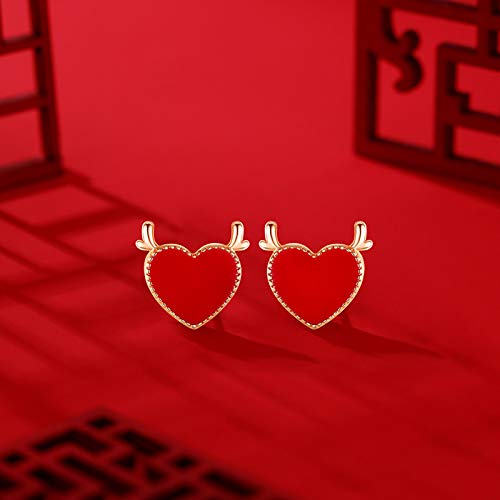 Brincos pendentes em forma de orelha JENPECH | 1 par de brincos de orelha estilo chinês, joias prate