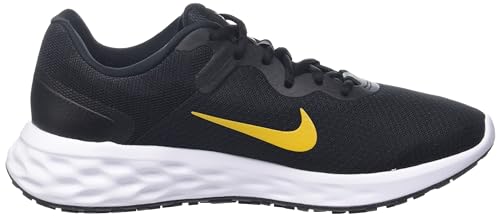 Image of Nike Mens Revolution 6 NN Black /University Gold-Light Silver-White Running Shoe - 12 UK (DC3728-013)