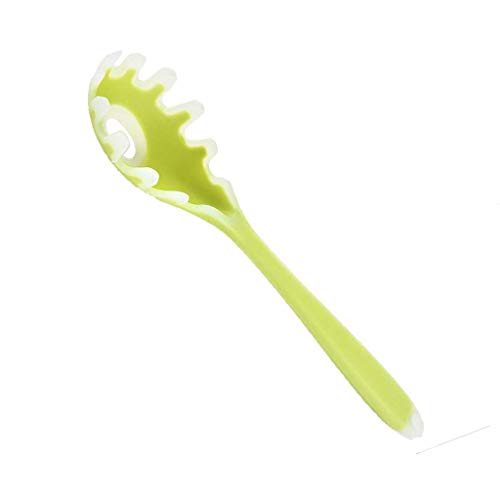 Inzopo Silicone Spaghetti Server, Silicone Pasta Fork, Non-Stick Spaghetti Spoon - 28.5cm Length - Green 2