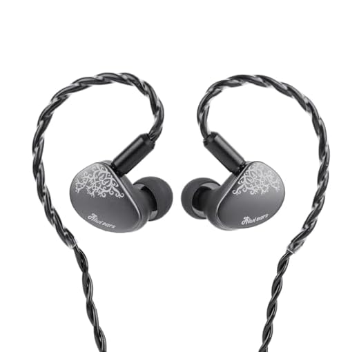 HIFIXAUDIO Kiwi Ears Cadenza II In-Ear-Monitor, 10 mm Titan Dynamic Driver IEM Kopfhörer mit KARS 2.0 für präzise Tonbalance – CNC-Aluminium-Panel mit abnehmbarem 2-Pin-Kabel für Musiker (Grau)
