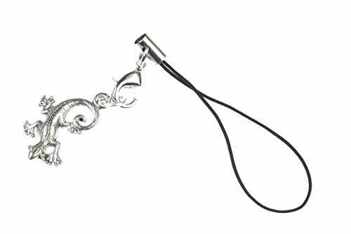 Miniblings Gecko Gekko Lizard Mobile Cell Phone Charm Pendant Salamander Silver