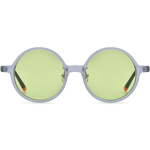 Image of HEPIDEM Acetate Vintage Retro Round Polarized Sunglasses for Men UV400 UV Protection Sun Glasses