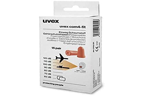 Uvex 2112131 com4-fit Guitar Protection Steel 33 dB Disposable 15 Pairs
