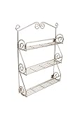 Spectrum Diversified Scroll Wall Mounted Spice Rack, Satin Nickel