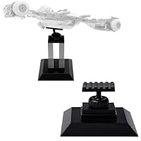 Brickmaster Displays - Infinity Angle Display - Building Block Display Stand - Compatible with Lego - ABS Plastic - 2 Pack - Black