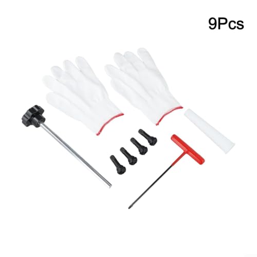 Outil de changement rapide de tige de valve de pneu et kit de remplacement de noyau, installation de valve pour réparation de pneus de voiture, moto, alliage d'acier avec 4 noyaux – vue 6