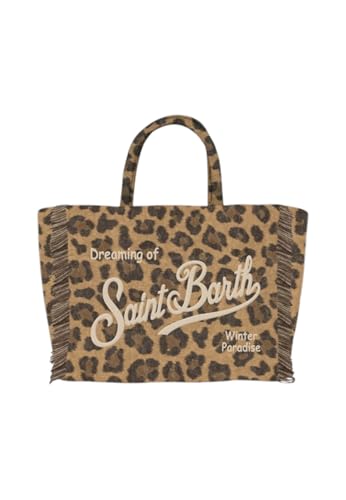 Mc2 Saint Barth Borsa Colette Felt in Misto Lana Leopardata Dimensioni: 27 x 25 x 14 cm