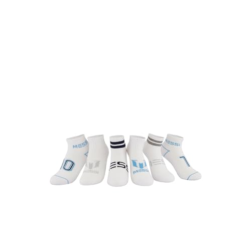 Image of Messi Boys' Lifestyle Ankle Socks, 6-pack, Soft & Stretchy, Comfortable