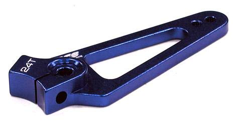 IntegyRC Model Hop-ups C23569BLUE Billet Machined Servo Horn 24T for Hitec Servo (r=35, 38mm Holes)