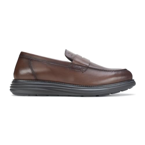 Image of Thomas Crick Sophisticated Dual-Tone Leather Loafers with Enhanced Comfort