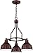 Craftmade 35923-ABZ Timarron Metal Chandelier Lighting, 3-Light, 300 Watts, Aged Bronze (22" W x 23" H)