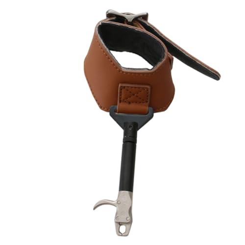 SUPVOX Arrow Caliper Release Aid Wristband Trigger Release Accessory for Shooting and Hunting Brown