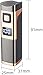 Windproof Butane Lighter, Triple Blue Flame, LED Power Indicator, Visible Air Window, Type-C Charging, Rechargeable, Non-Slip Cigarette Holder, Cigar Drill, Suitable for Barbecue, Cigar(Metallic)