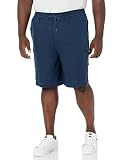 Cubavera Men's Drawstring Linen Cargo Short, Dress Blues, Small