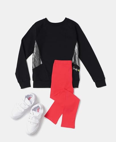 Image of Jockey Girl's High Rise UG08 Super Combed Cotton Elastane Stretch Slim Fit Leggings (Prints May Vary)