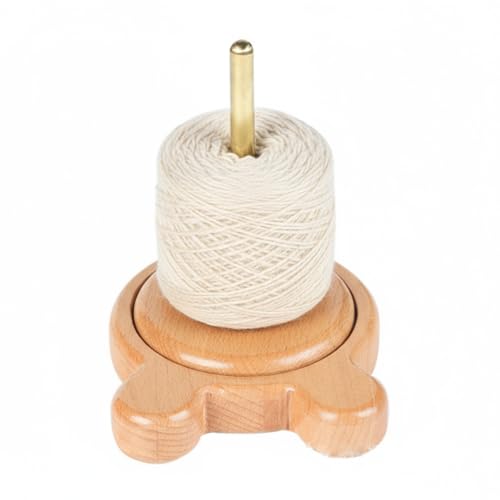 Support de laine en bois rotatif avec accessoires crochet et tricot