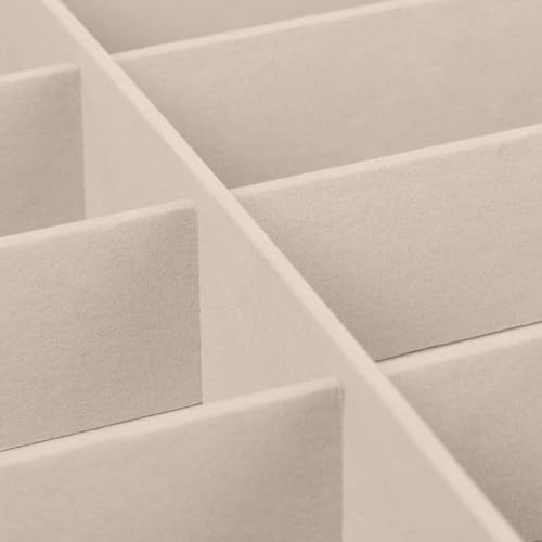 Relaxdays Organizador 18 Gafas de Sol, Ventana Cristal, Estuche Efecto Piel, Funda Terciopelo, 22,5x33,5x19 cm, Blanco - imagen 8