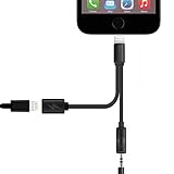 Basevs Lightning to 3.5 mm Headphone Jack Adapter for iPhone 7 / 7 Plus, Lightning iPhone 7 Charging Adapter with Upgrade V2.0 Compatible iOS 10.3