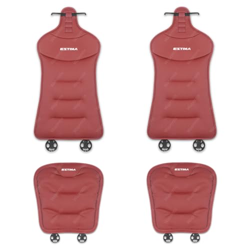 トヨタ エスティマ 50系 カークッション 車 シートカバー レザー 防水 防汚 カーシート クッション エスティマ 50系 ESTIMA トハイエンド 運転 腰枕 背もたれ 通気性 運転席 助手席 後部座席 車 座布団 四季汎用 柔らかい(レッド,2個