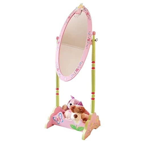 Kids Funnel Olivia The Fairy Girl‘s Wooden Standing Mirror For Kids Bedroom Or Playroom, With Storage - Multicolor #TOP15