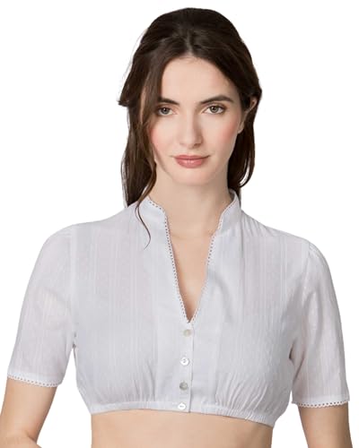 Stockerpoint Damen Tabea Dirndlbluse, Weiss, 42
