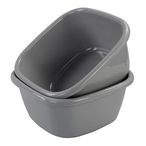 Easymanie 16 Quart Plastic Wash Basin Tub, 2 Packs #TOP27