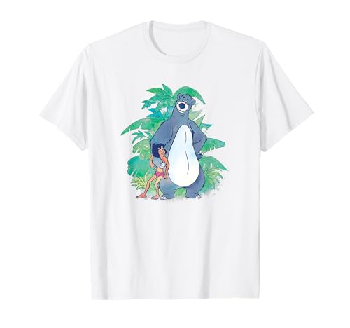 T-shirt Mowgli Baloo Disney col rond résistant qui ne se déforme pas au lavage