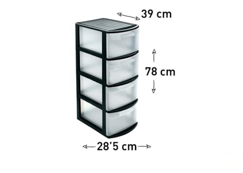 Commode sol 4 tiroirs gain de place pour organiser les petits espaces - 3