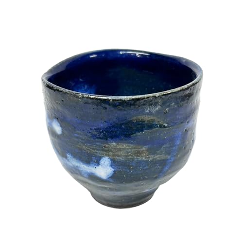 ぐいのみ 藍色に白 小