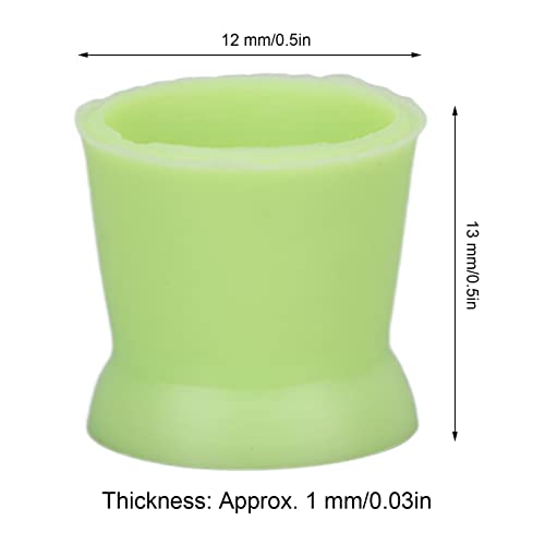 Disposable Tattoo Ink Cups, 300 Pieces, 12mm Silicone Pigment Color Containers, Green - Image 3