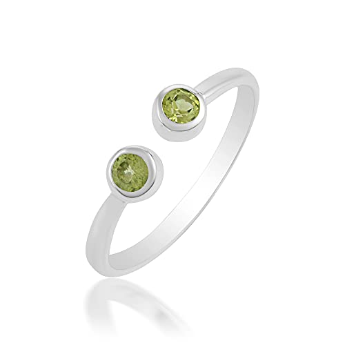 Bague péridot argent 925 ajustable fini les erreurs de taille de doigt