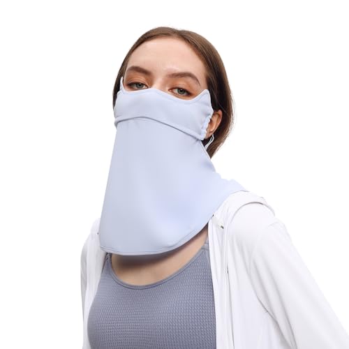 OHRAIN Sun Protection UPF 50+ Face Covers Balaclava Breathable Neck Gaiters for Women SLF3M172 Blue