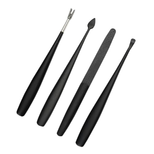 Beavorty Manicure Tools Set of 4 Cuticle Care Tools Nail Files for Home or Salon Use