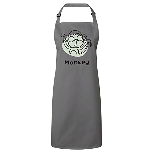 Tablier de cuisine Singe zodiaque chinois au design premium illustré